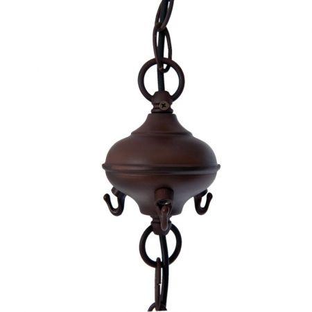 Clayre & Eef Kabelpendel Kette Tiffany 16x16x95 cm  Braun Metall Pendelleuchte