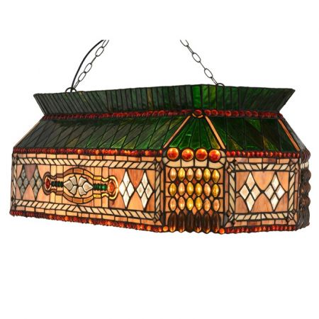 Clayre & Eef Hängelampe Tiffany 81x41x31 cm  Braun Gelb Metall Glas Hängelampe Esszimmer