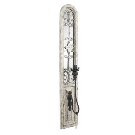 Clayre & Eef Wandlampe 22x19x131 cm  Grau Holz Metall Wandleuchte
