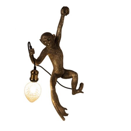Clayre & Eef Stimmungslampe Affe 27x30x66 cm Goldfarbig