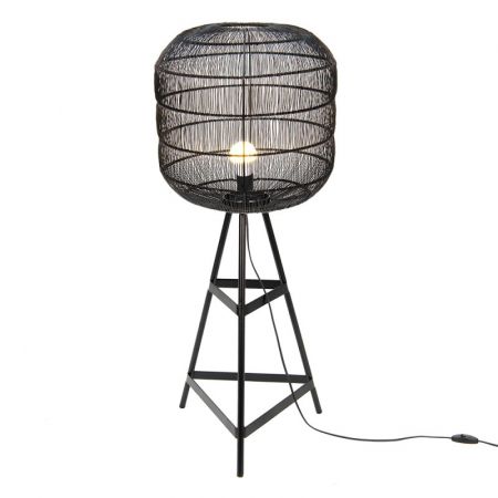 Clayre & Eef Stehlampe Ø 39x100 cm  Schwarz Metall Stehender Lampe