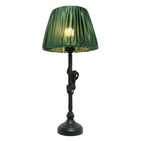 Clayre & Eef Nachttischlampe Ø 25x55 cm  Braun Grün Kunststoff