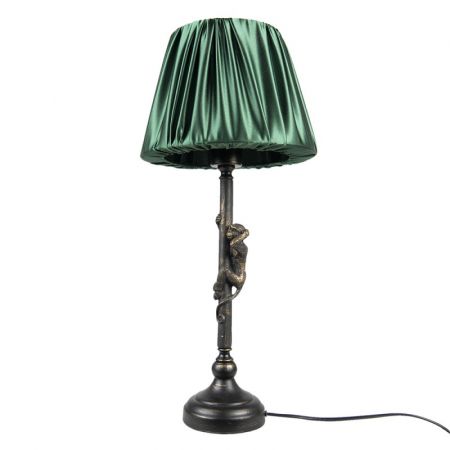 Clayre & Eef Nachttischlampe Ø 25x55 cm  Braun Grün Kunststoff