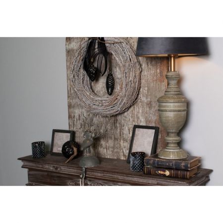 Clayre & Eef Lampenfuß Ø 13x50 cm  Grau Holz Rund