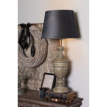 Clayre & Eef Lampenfuß Ø 13x50 cm  Grau Holz Rund