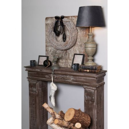 Clayre & Eef Lampenfuß Ø 13x50 cm  Grau Holz Rund