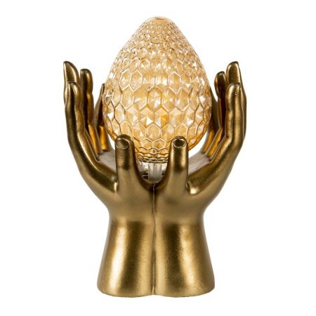 Clayre & Eef LED Lampe 9 cm E27/4W Beige Glas