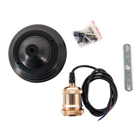 Clayre & Eef Kabelpendel 150 cm  Rose Goldfarbig Kunststoff Pendelleuchte