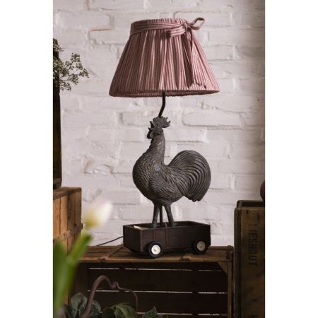 Clayre & Eef Lampenschirm Ø 33x21 cm Rosa Textil auf Kunststoff