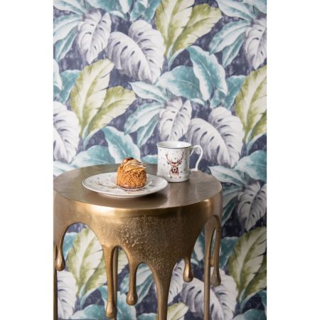 Clayre & Eef Geschirr Frühstuckteller Ø 21 cm Weiß Porzellan Rentier Teller