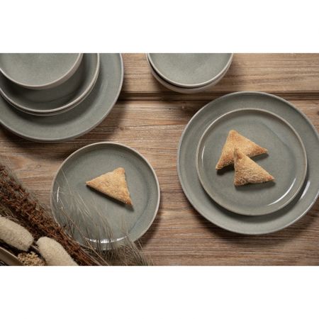 Clayre & Eef Suppenschüssel 750 ml Grün Keramik Rund Servier Schale Schüssel