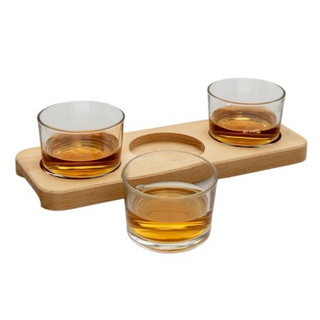 Clayre & Eef Servierschale 29x11x7 cm Holz Glas Tablett