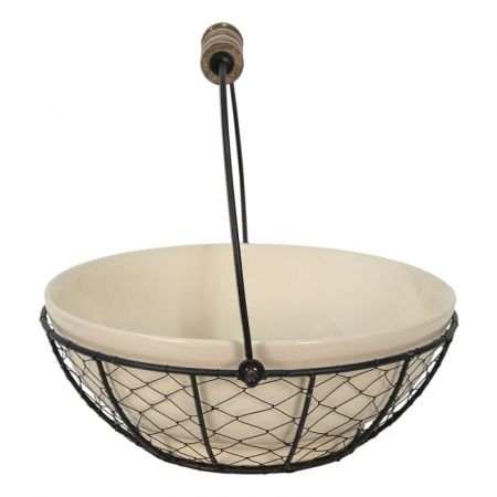 Clayre & Eef Suppenschüssel Ø 25x9 cm Beige Keramik