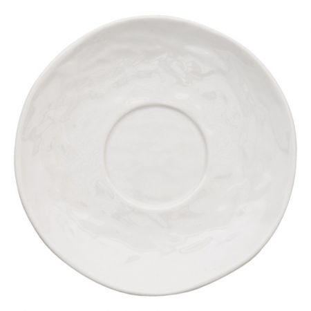 Clayre & Eef Kaffeetasse mit Unterteller 175 ml Weiß Keramik Flügel Tasse mit Unterteller Kaffee