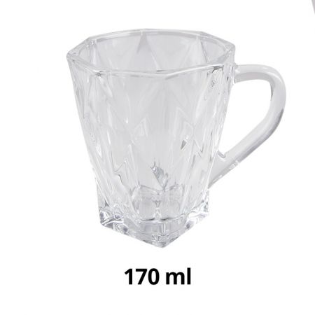 Clayre & Eef Becher 170 ml Glas Rund Tasse Kaffeetasse