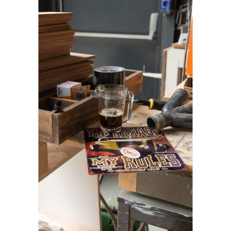 Clayre & Eef Becher 250 ml Schwarz Glas Tasse Kaffeetasse