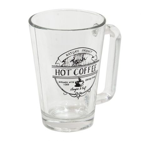 Clayre & Eef Becher 250 ml Schwarz Glas Tasse Kaffeetasse