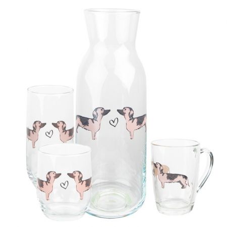 Clayre & Eef Karaffe Glas Hunde