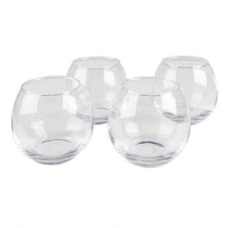 Clayre & Eef Karaffe mit Gläsern 1740 ml / 375 ml Glas Rund Wasserkanne