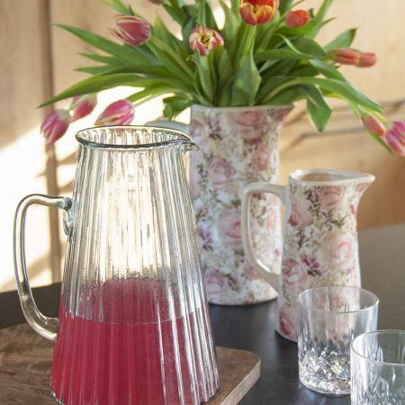 Clayre & Eef Wasserkrug Ø 17x25 cm Glas