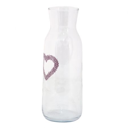 Clayre & Eef Wasserkrug 1000 ml Glas Herzen