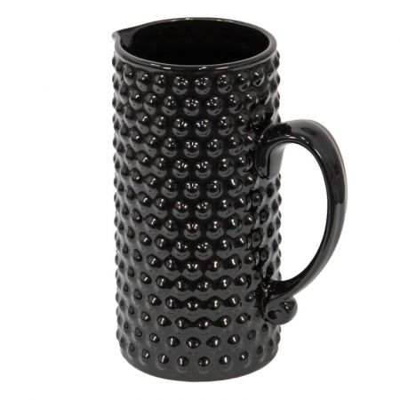 Clayre & Eef Wasserkrug 14x9x20 cm Schwarz Keramik Wasserkanne Deko Accessoires