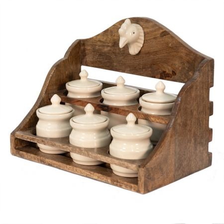 Clayre & Eef Vorratsglas Huhn 28x17x23 cm Braun