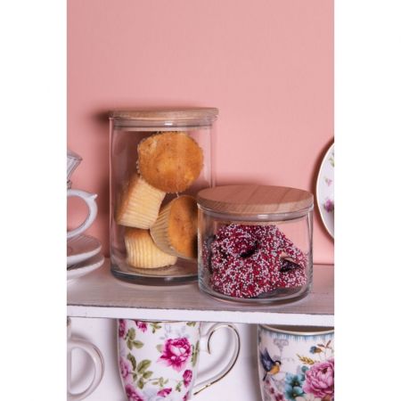 Clayre & Eef Vorratsdose 1050 ml Glas Vorratsglas