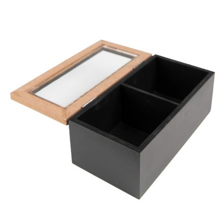 Clayre & Eef Wohnaccessoires 18x9x7 cm Schwarz Braun