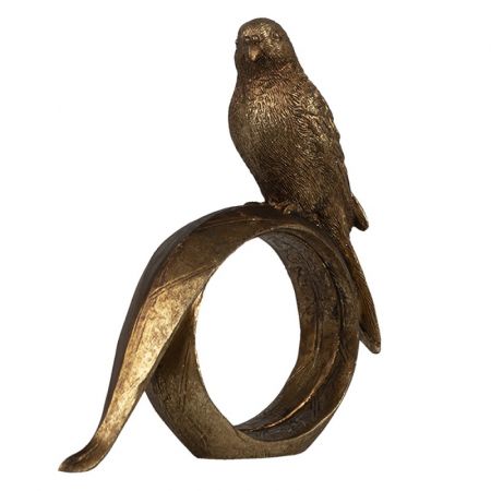 Clayre & Eef Serviettenring 4er Set 9x2x10 cm Goldfarbig