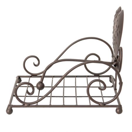 Clayre & Eef Serviettenspender 21x21x18 cm Braun Metall Herzen