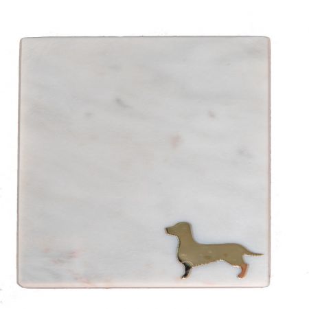 Clayre & Eef Untersetzer 10 cm Weiß Stein