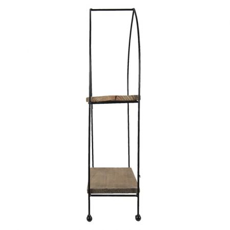 Clayre & Eef Regal 27x14x57 cm Braun Holz Metall Gartenregal