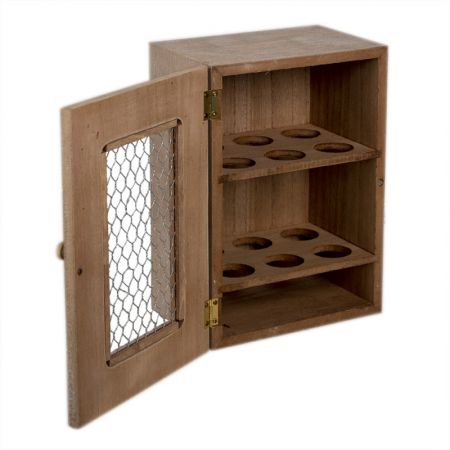 Clayre & Eef Eierschrank 17x12x24 cm Braun Holz Rechteckig
