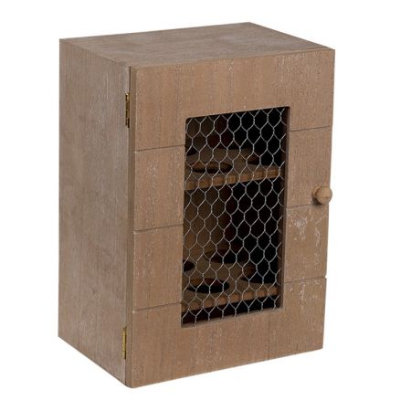 Clayre & Eef Eierschrank 17x12x24 cm Braun Holz Rechteckig