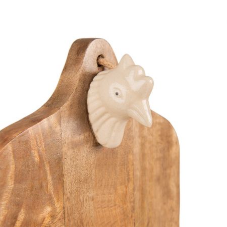 Clayre & Eef Servierbrett 36x25x7 cm Braun Beige