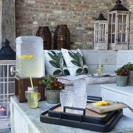 Clayre & Eef Servierbrett 20x20x2 cm Braun