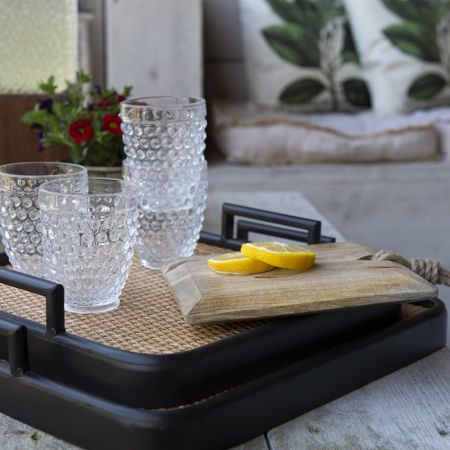 Clayre & Eef Servierbrett 20x20x2 cm Braun