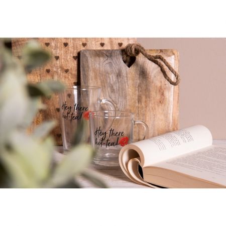 Clayre & Eef Teetassen 200 ml Schwarz Glas Lippen