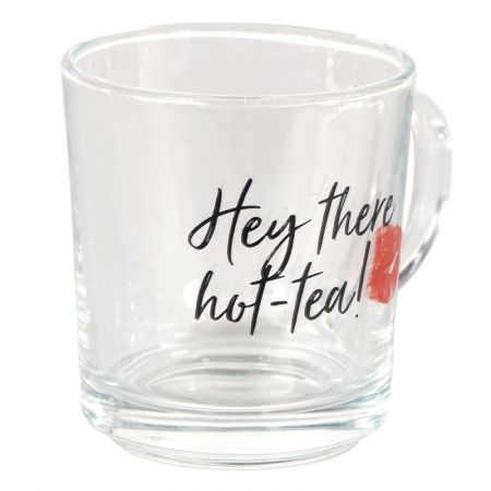 Clayre & Eef Teetassen 200 ml Schwarz Glas Lippen