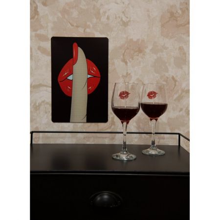 Clayre & Eef Weinkelche 300 ml Glas Lippen Rotweinglas