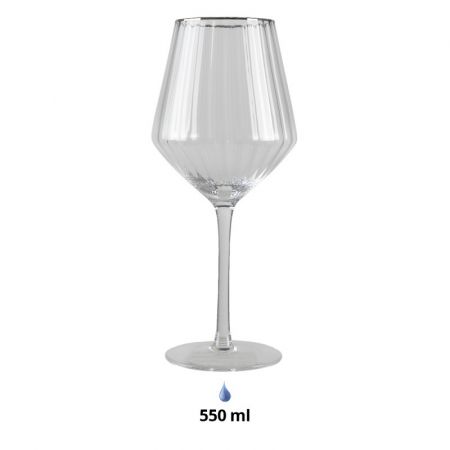 Clayre & Eef Weinkelche 550 ml Glas Rund Rotweinglas