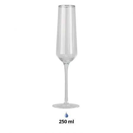 Clayre & Eef Weinglas 250 ml Glas Rund Champagne Glas