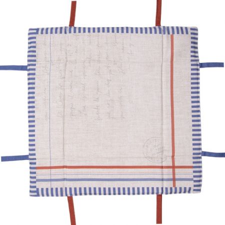 Clayre & Eef Brotkörbchen 35x35x8 cm Beige Baumwolle Hahn Quadratisch