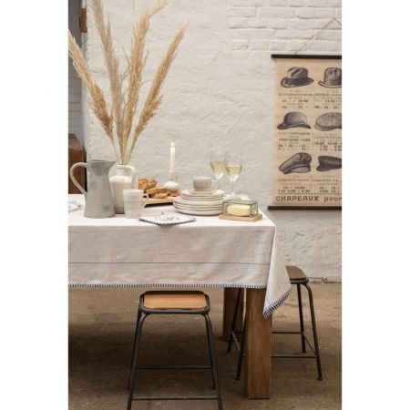 Clayre & Eef Geschirrtuch 50x70 cm Beige Baumwolle