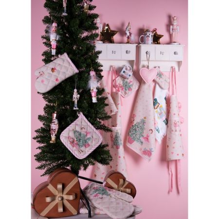 Clayre & Eef Gießhilfsmittel 20x20 cm Beige Rosa Baumwolle