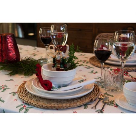 Clayre & Eef Tischset Ø 35x1 cm Braun Gelb Seegras