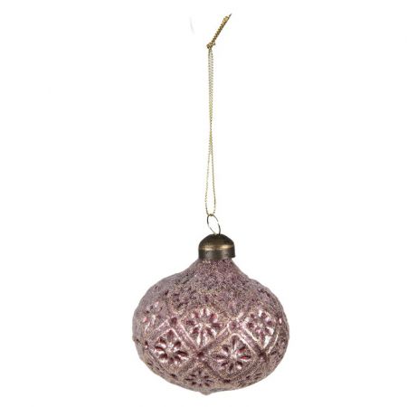 Clayre & Eef Weihnachtsbaum deko 4er-Set Ø 8 cm Rot Glas