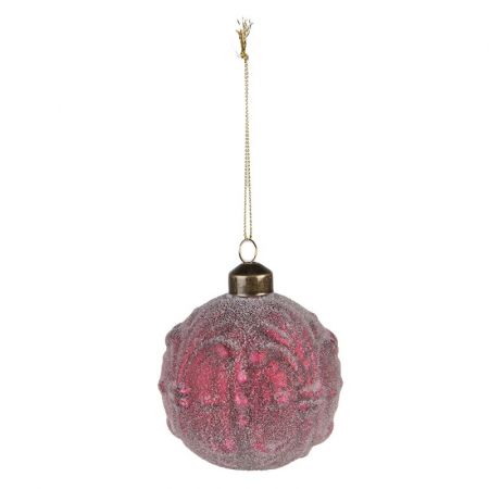 Clayre & Eef Weihnachtsbaum deko 4er-Set Ø 8 cm Rot Glas