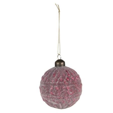 Clayre & Eef Weihnachtsbaum deko 4er-Set Ø 8 cm Rot Glas